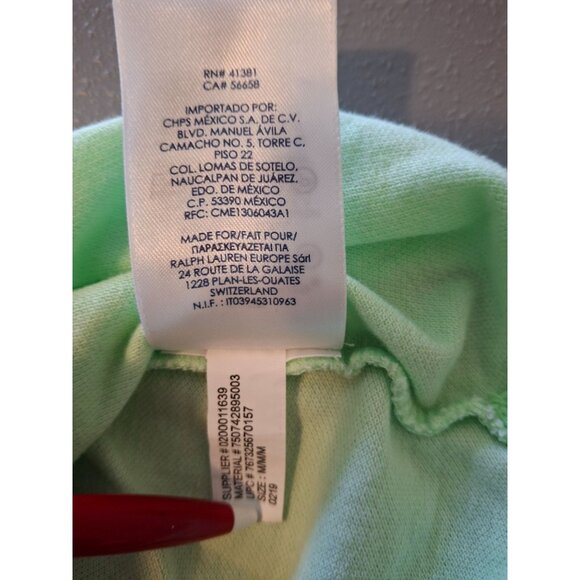 Chaps Mens Polo Shirt Medium LGreen Natural Stretch Cotton Casual Preppy - Picture 6 of 8